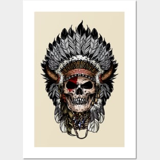 Indian skull Posters and Art